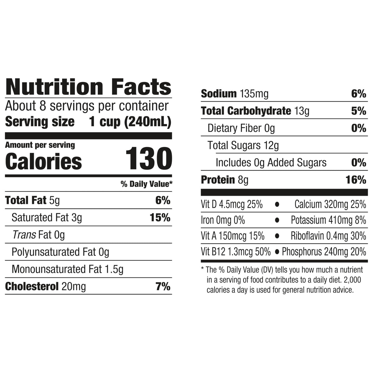 Horizon Organic High Vitamin D 2 Percent Milk, Creamy High Vitamin D Reduced Fat Milk, 64 fl oz Half Gallon Carton