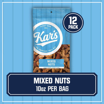 Kars Nuts Mixed Nuts, 10 Oz Snack Packs - Bulk Pack Of 12, Snacks For Adults And Kids