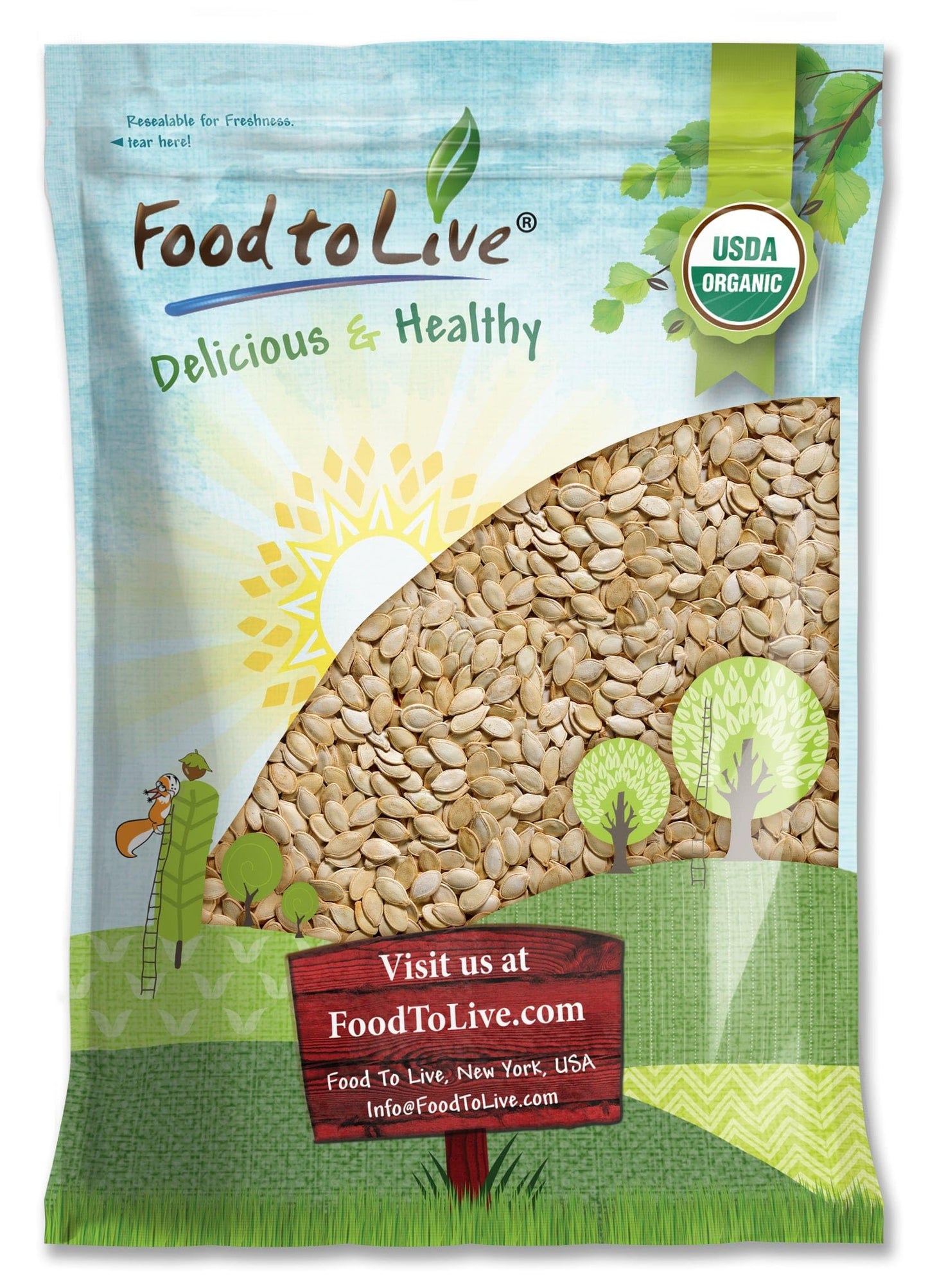 Food To Live Organic Dry Roasted Pumpkin Seeds In Shell With Himalayan Salt  10 Pounds - Nutritious Snack Made From Top-Grade Non-Gmo Seeds  Perfect For Keto And Paleo Diet. Rich Flavor. Kosher  Vegan