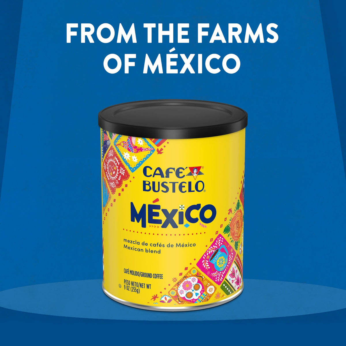 Caf   Bustelo Mexico Blend Dark Roast Ground Coffee, 9 Ounce (Pack of 6)