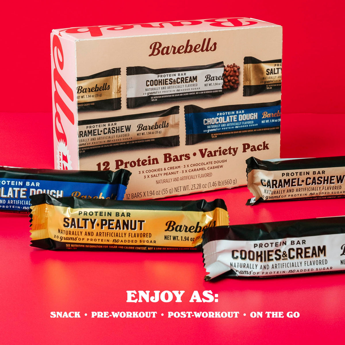 Barebells Protein Bars Variety Pack - 12 Count, 1.9Oz Bars - Protein Snacks With 20G Of High Protein - Chocolate Protein Bar Wit