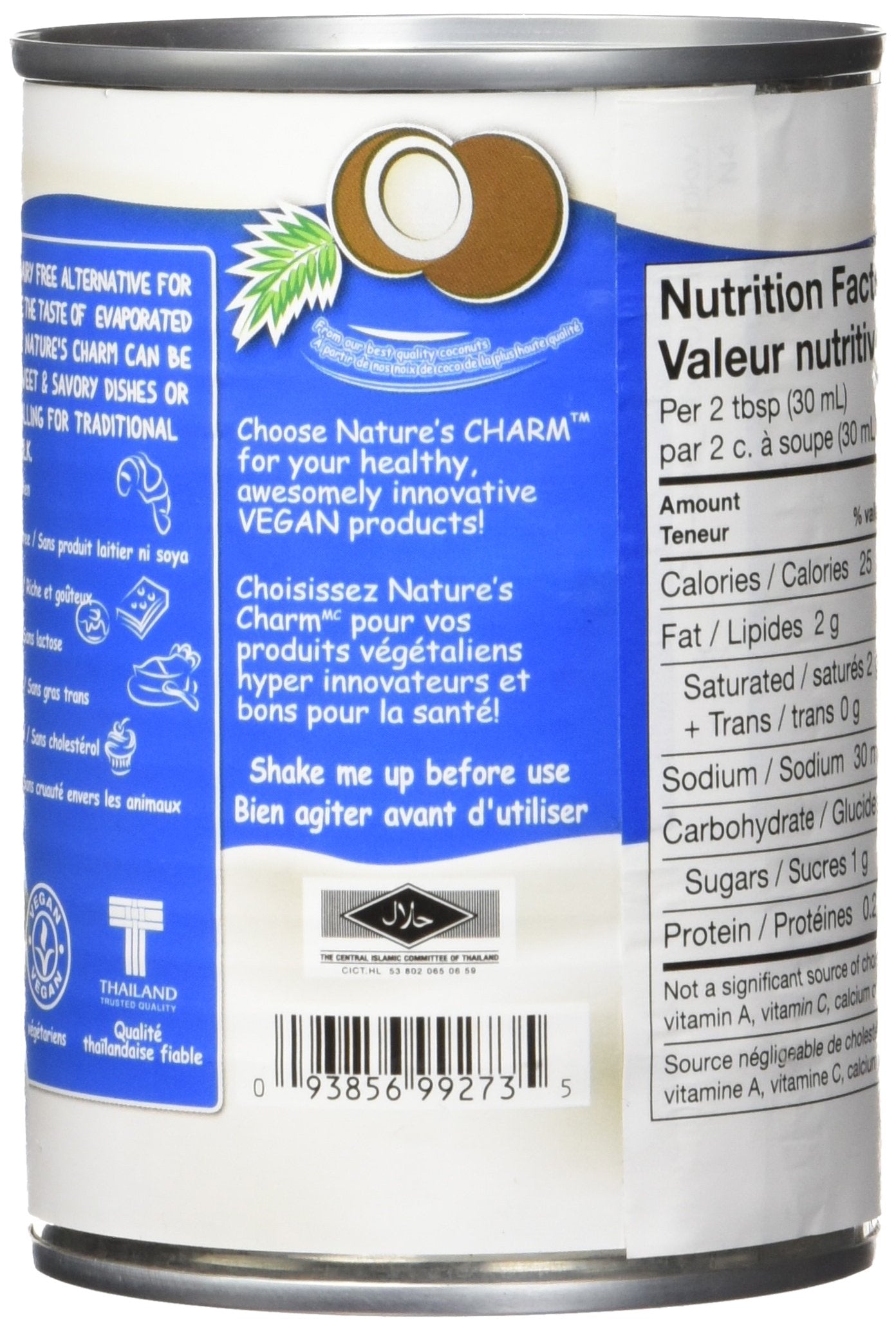 Natcharm Coconut Milk Evaporated, 12.2 oz