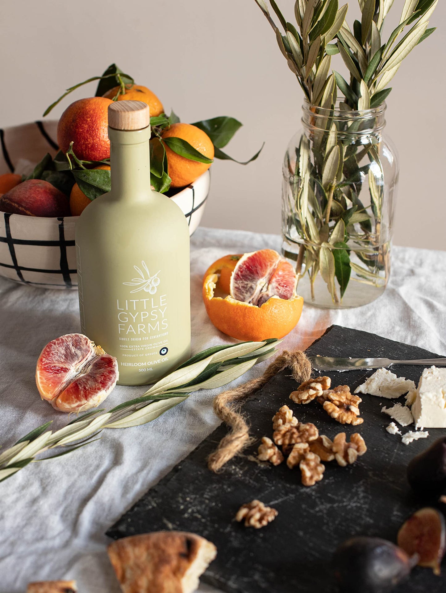 Heirloom Evoo From Little Gypsy Farms | Extra Virgin Olive Oil From A Single Estate In Greece | First Cold-Pressed | High Polyph