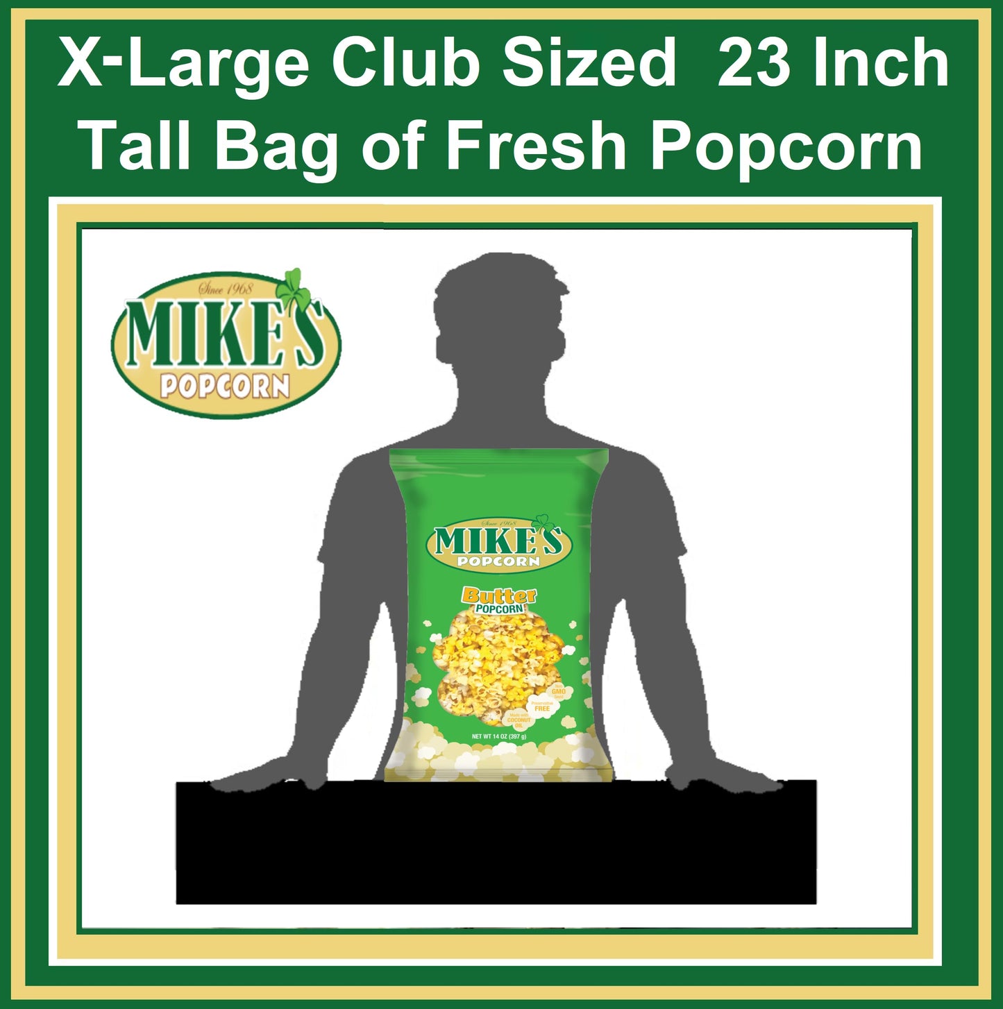 Mike's Popcorn Butter Popcorn - 14 Ounce (Pack of 1) - Delicious, Rich Flavor