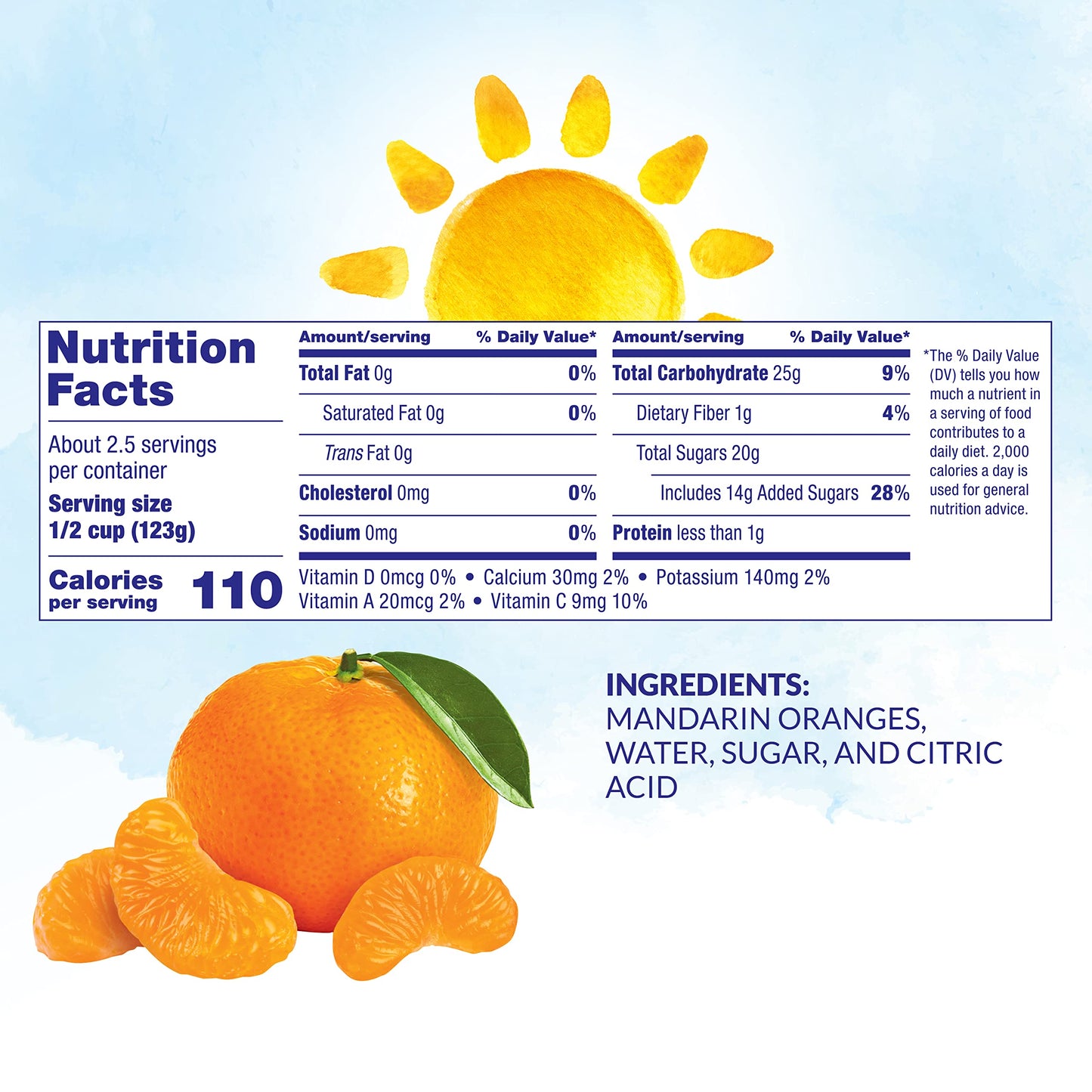 Dole Mandarin Oranges in Light Syrup - Dole Canned Fruit - Rich Source of Vitamin C - 11 oz Cans - 12 Pack