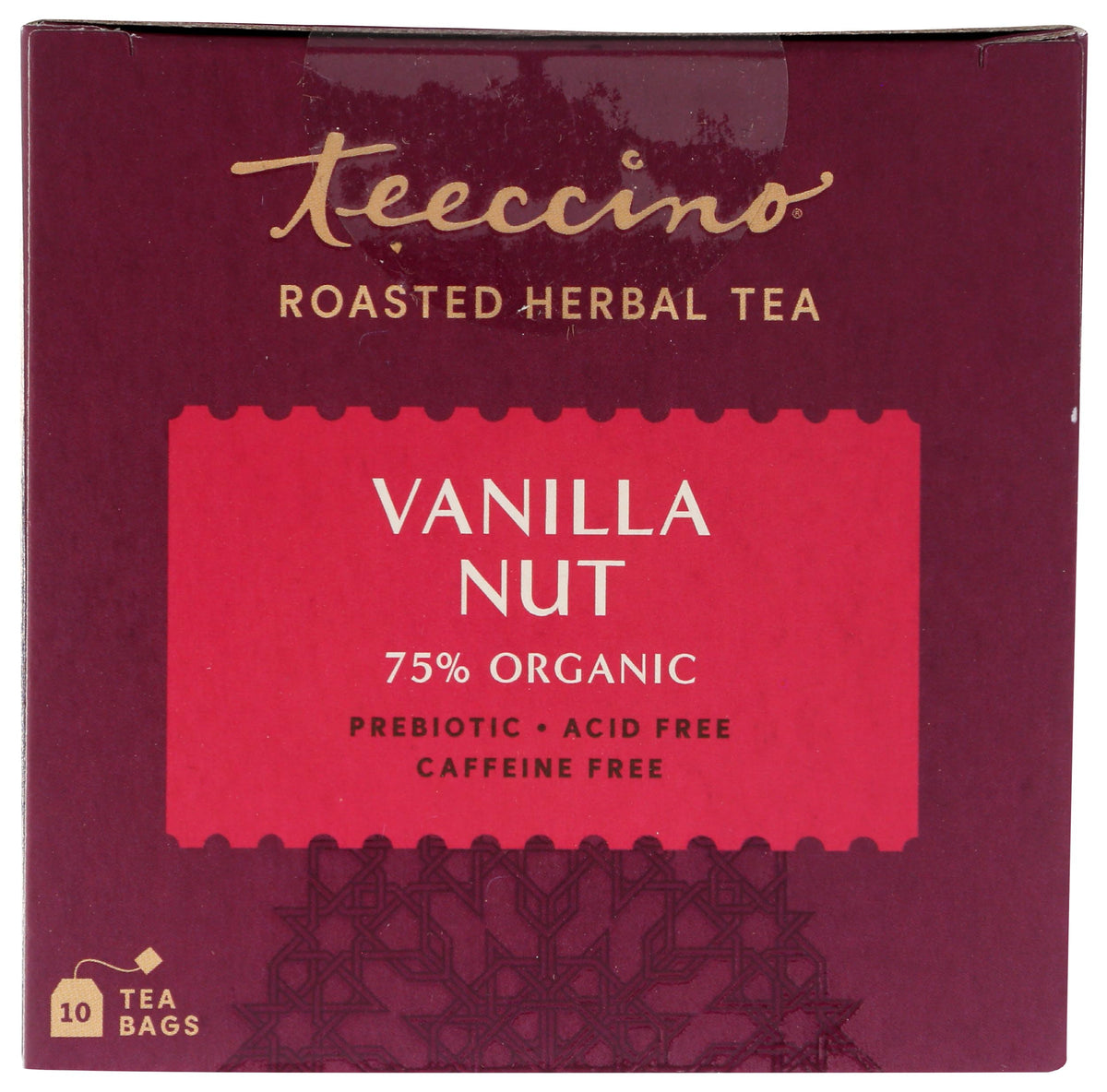 Teeccino Vanilla Nut Herbal Coffee Tea Bags, 10 Ct