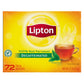 Lipton Decaffeinated Black Enveloped Tea Bags, 72 Count (Pack Of 6)
