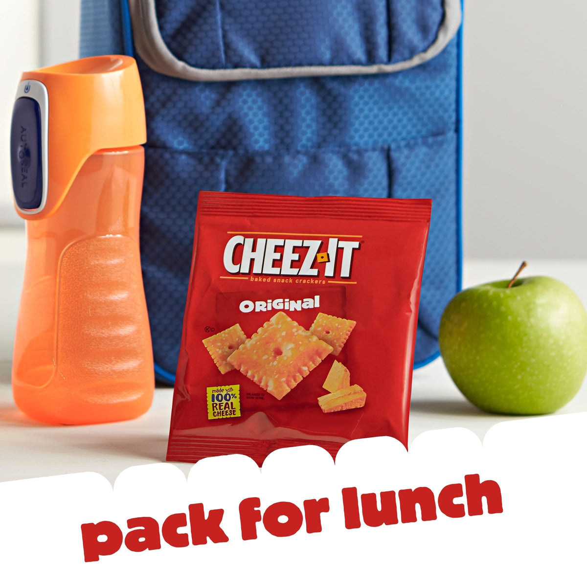 Cheez-It Baked Snack Cheese Crackers, Original, Single Serve, 1 oz Bags (12 Count)