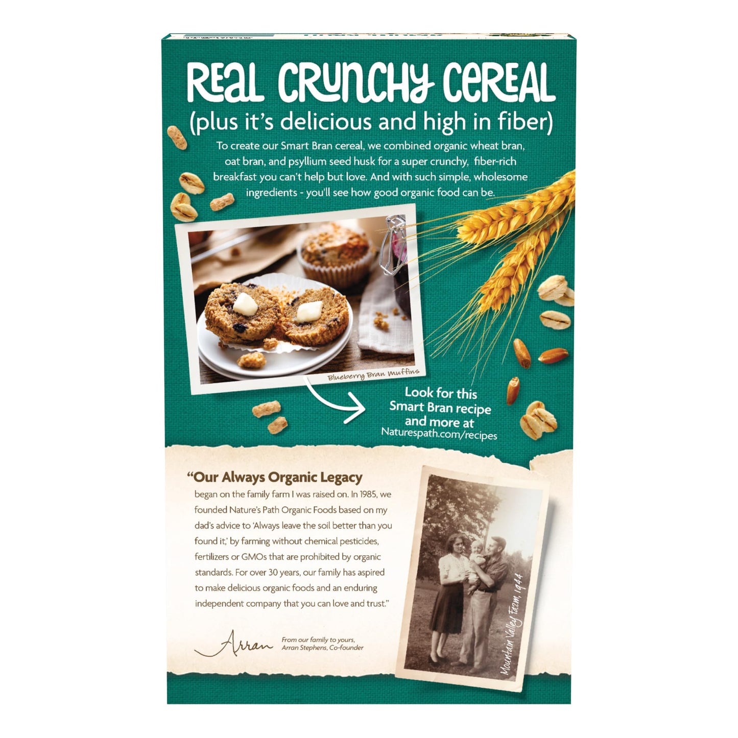 Natures Path Organic Smart Bran Cereal, 10.6 oz (Pack of 1), Non-GMO