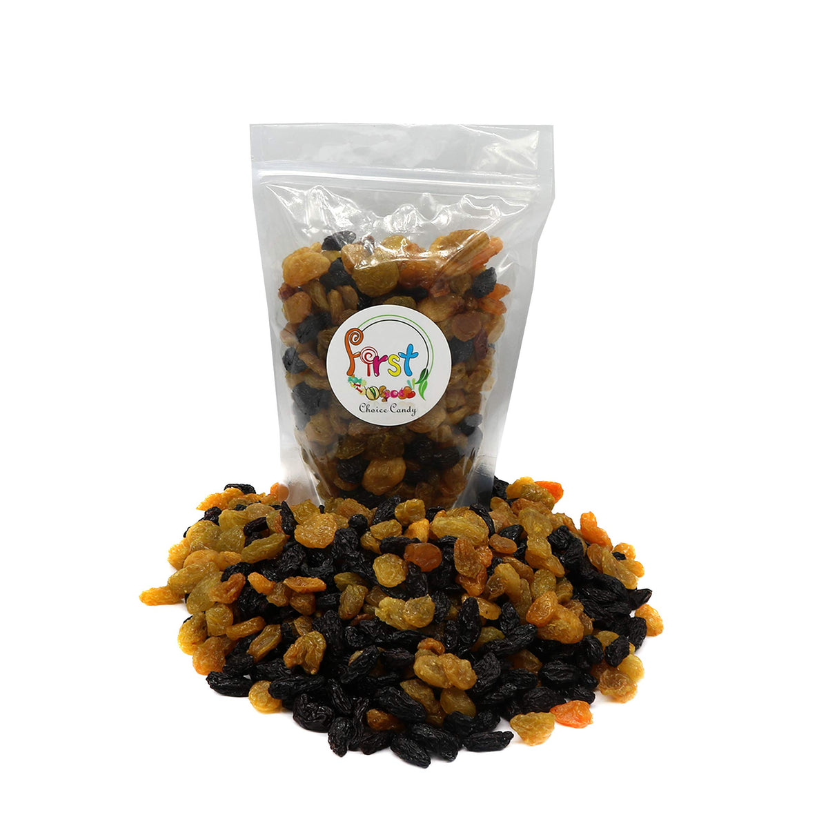 Firstchoicecandy Jumbo Seedless Raisins Great Snacks (Mix Golden & Black, 5 Pound)