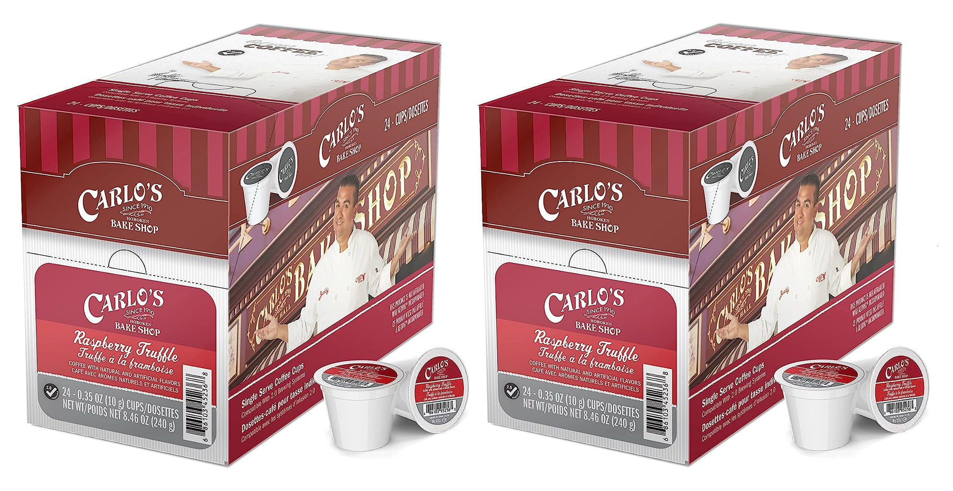Cake Boss Coffee Raspberry Truffle Single Serve Cups for Keurig, 48 Count (2 Boxes)