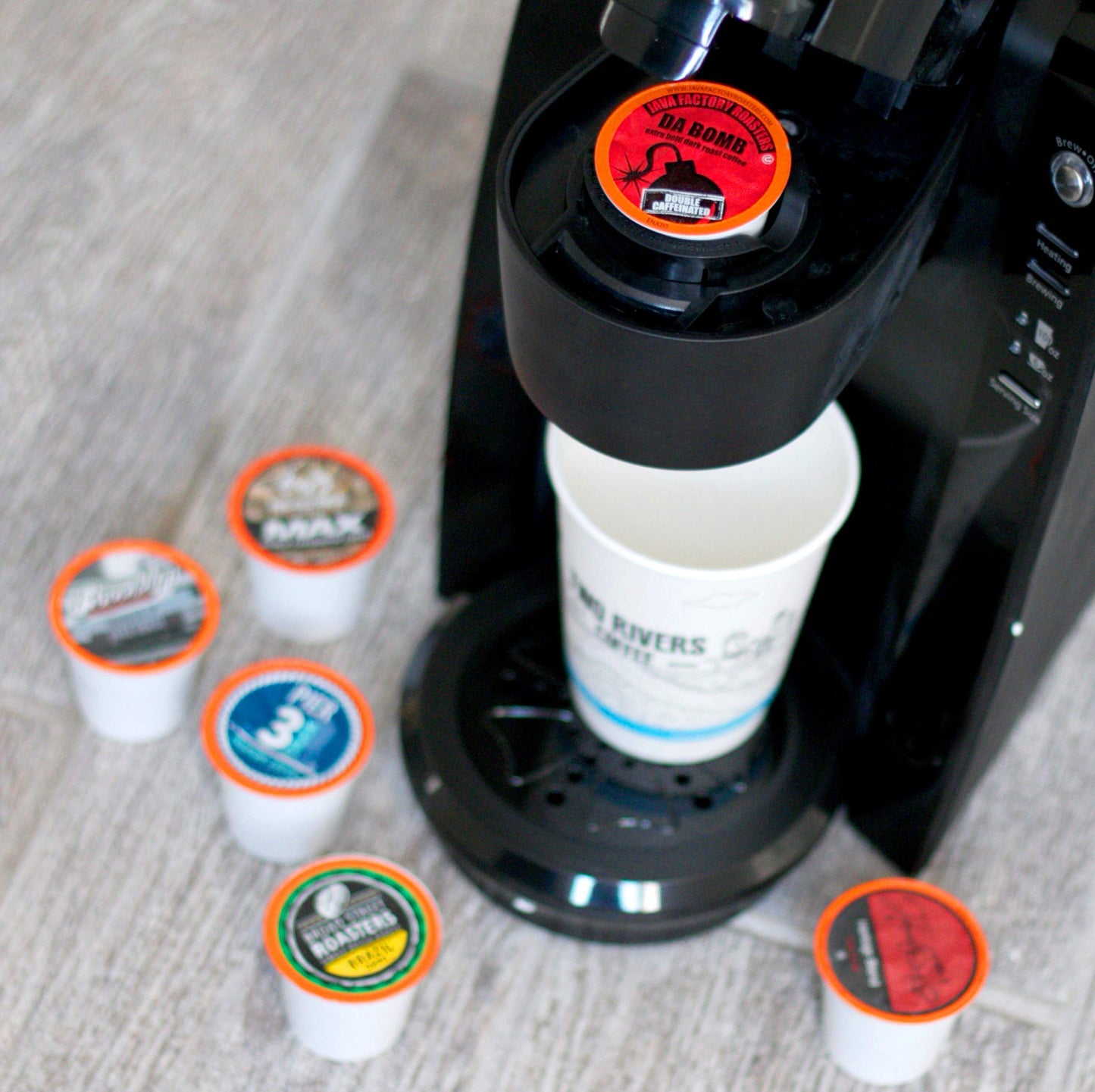 Two Rivers Coffee Bold Roast Coffee Pods, Variety Sampler Pack, 100 Count