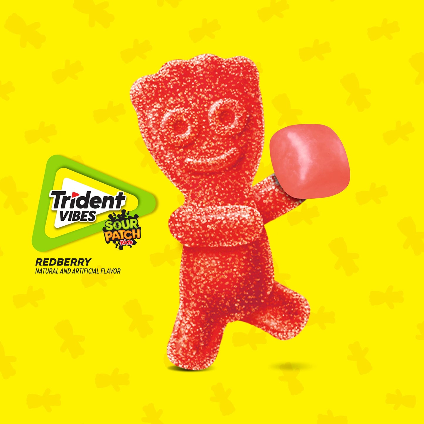 Trident Vibes SOUR PATCH KIDS Redberry Sugar Free Gum, 4-40 Piece Bottles (160 Total Pieces)