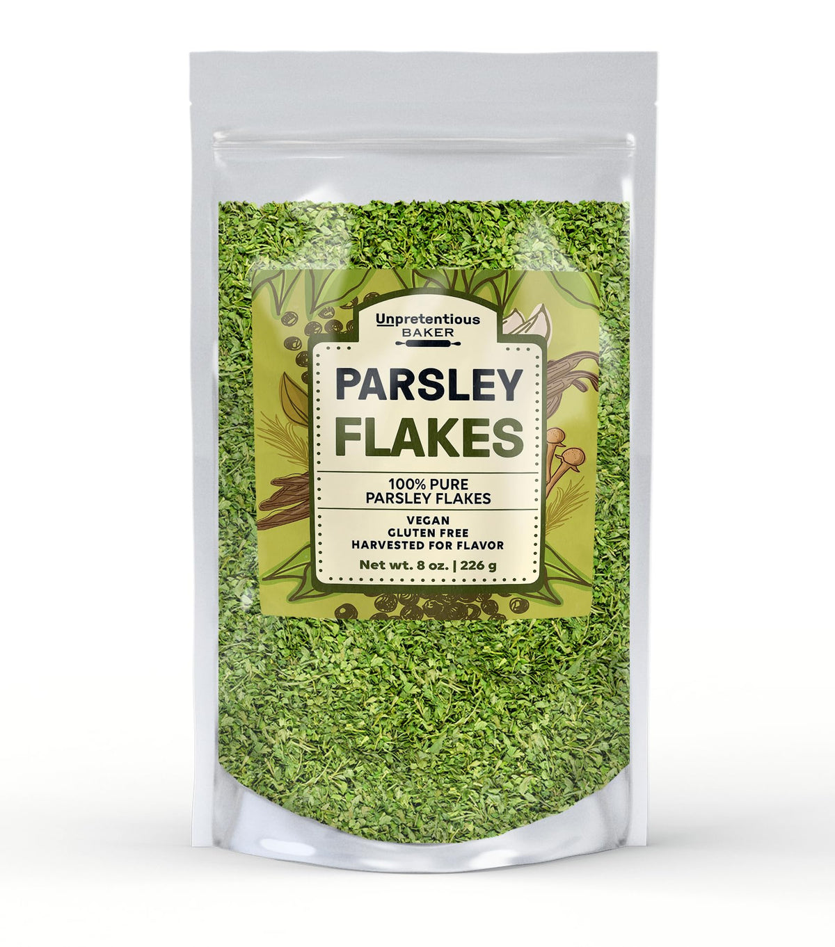 Unpretentious Parsley Flakes, (8 oz), Culinary Staple, Non-GMO, Bulk Size