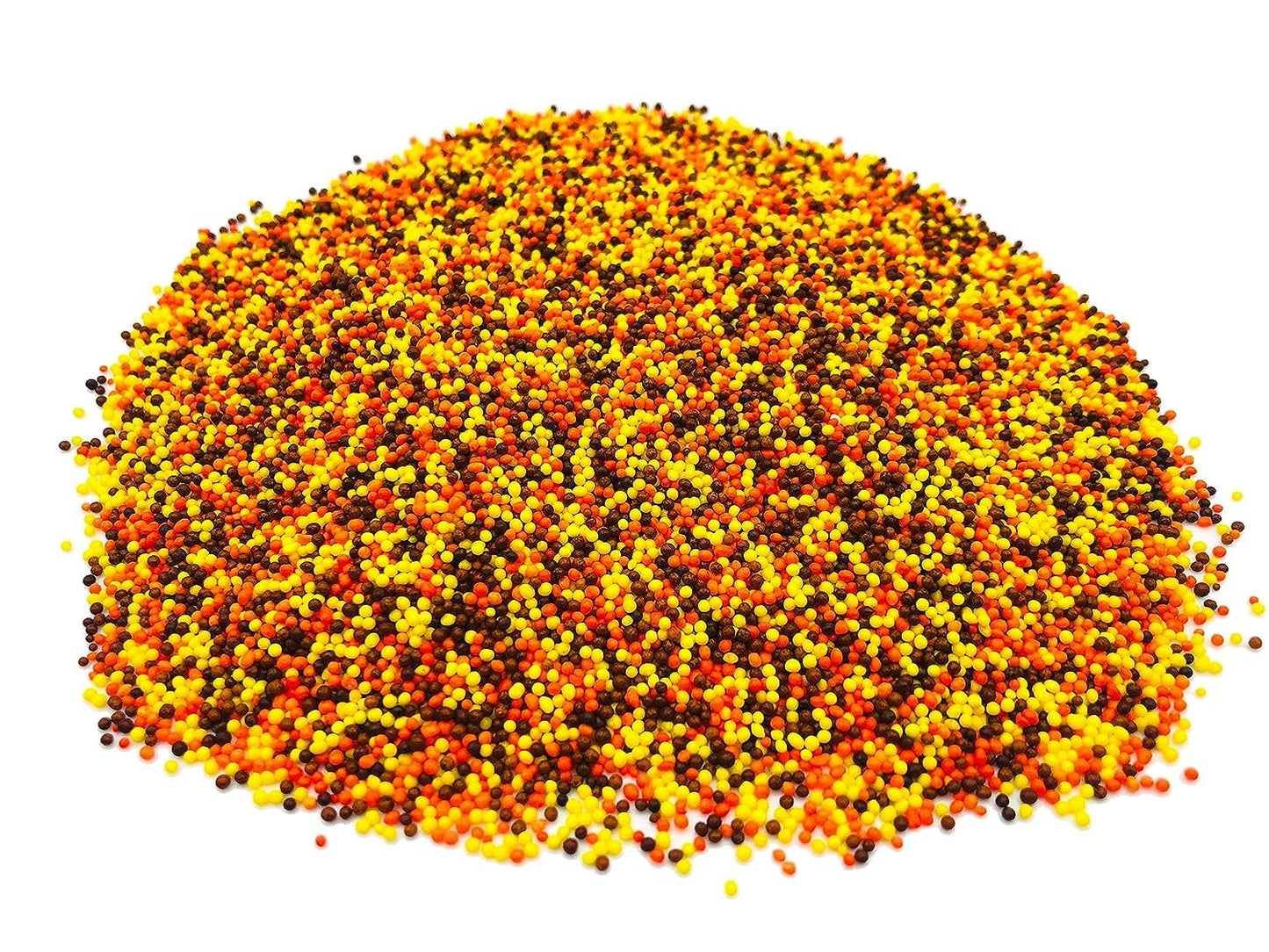 Sprinkle Me This Nonpareil Mix Candy - Autumn Blend Sprinkles, 12 Oz, Orange, Yellow, Brown, Model S-PL-6653