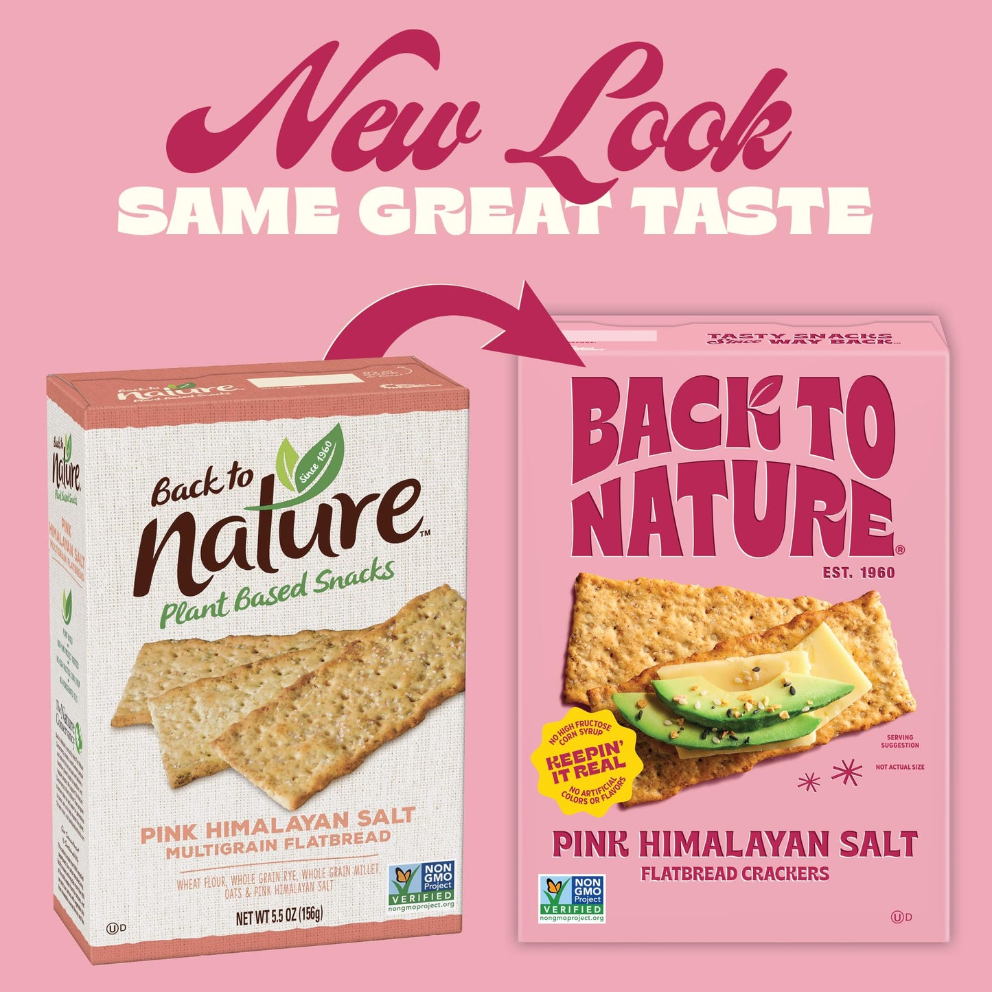 Back To Nature Flatbread  Ers, Pink Himalayan Salt, Kosher, Non-Gmo, 5 Ounce (Pack Of 6)
