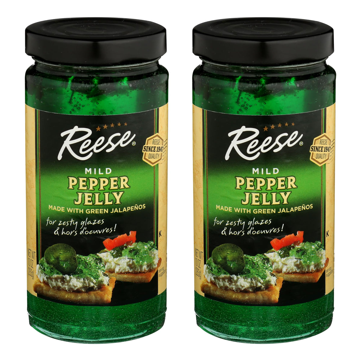 Reese Mild Jalapeno Jelly  10 Ounces (Pack Of 2)