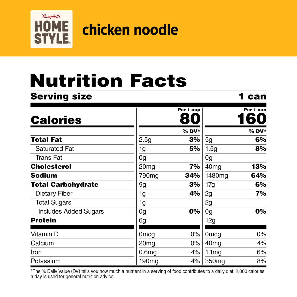 Campbells Homestyle Chicken Noodle Soup, 16.1 OZ Can (Pack of 6)