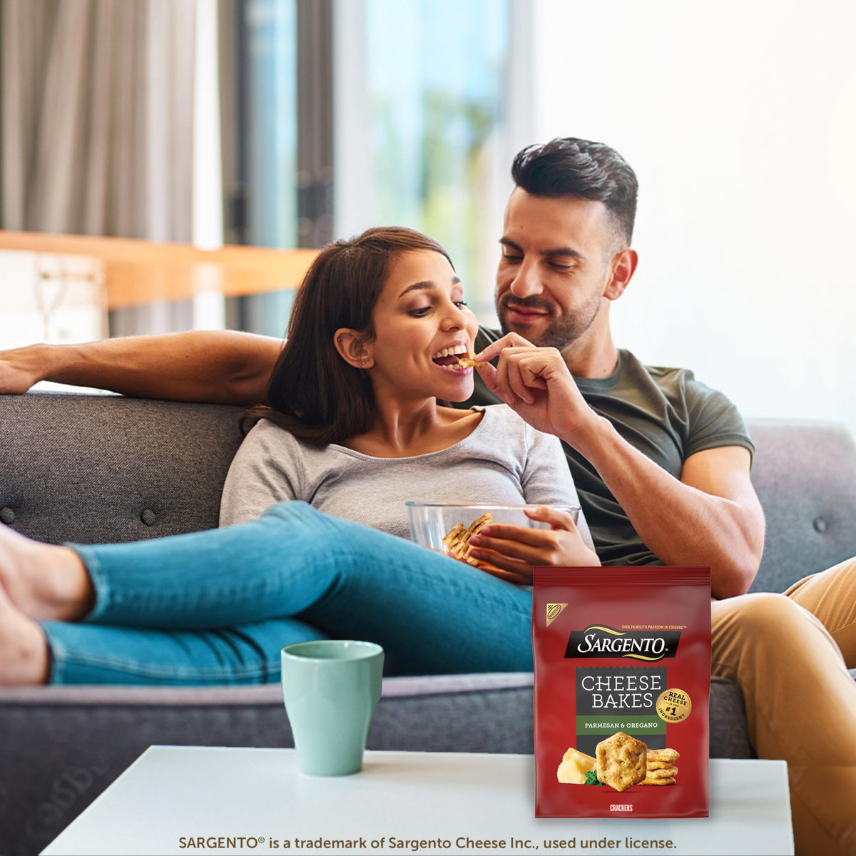 NABISCO Sargento® Cheese Bakes Crackers, Parmesan & Oregano, 27 oz (Pack of 1) - Perfect Lunch Snacks, Bulk Cheese Crackers