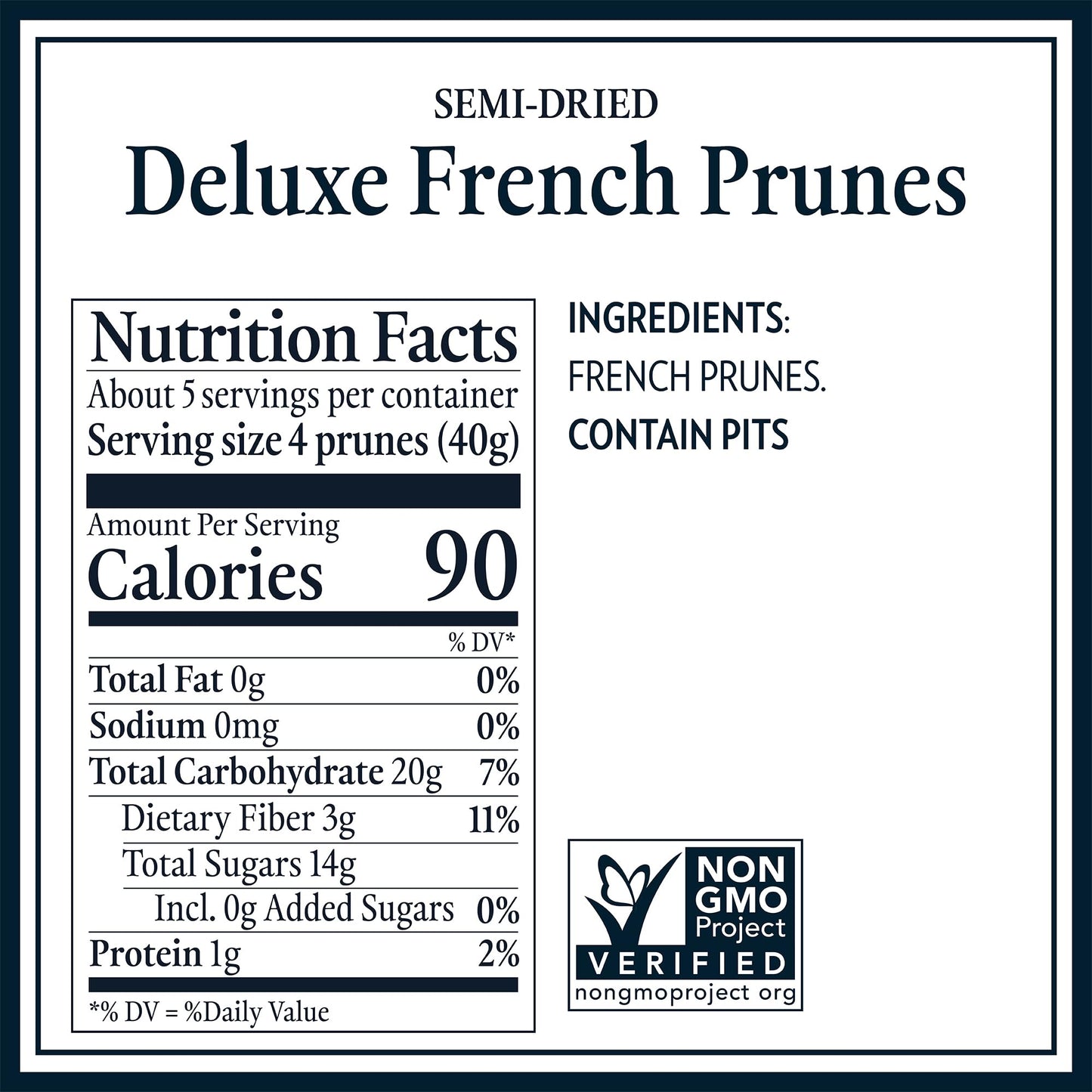 St. Dalfour Deluxe French Prunes - 7Oz - All Natural, No Preservatives Or Artificial Ingredients - Made In France - Pack Of 2
