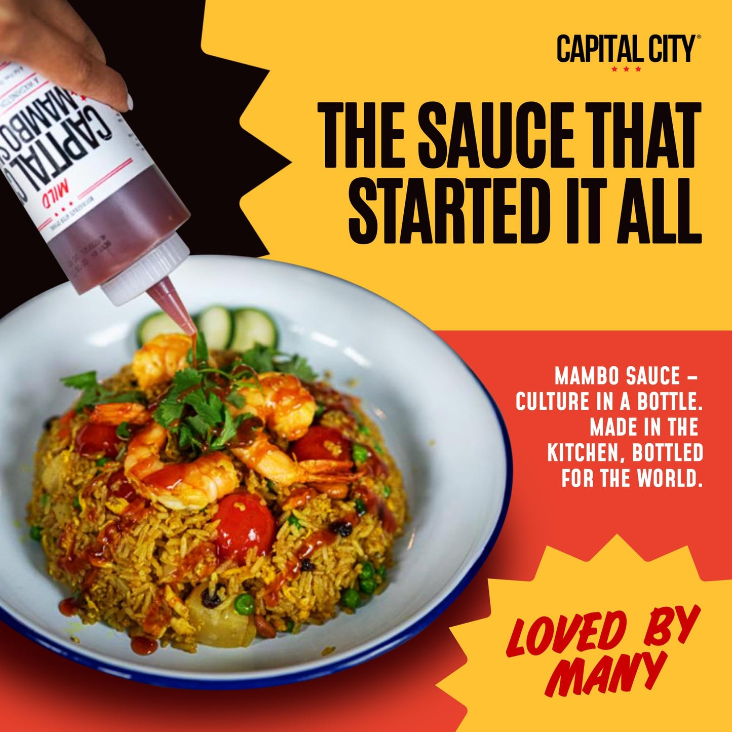 Capital City Mambo Sauce Mild, Washington Dc Wing Sauces, Perfect Condiment For Wings Chicken Pork Beef Seafood Burgers Rice Or