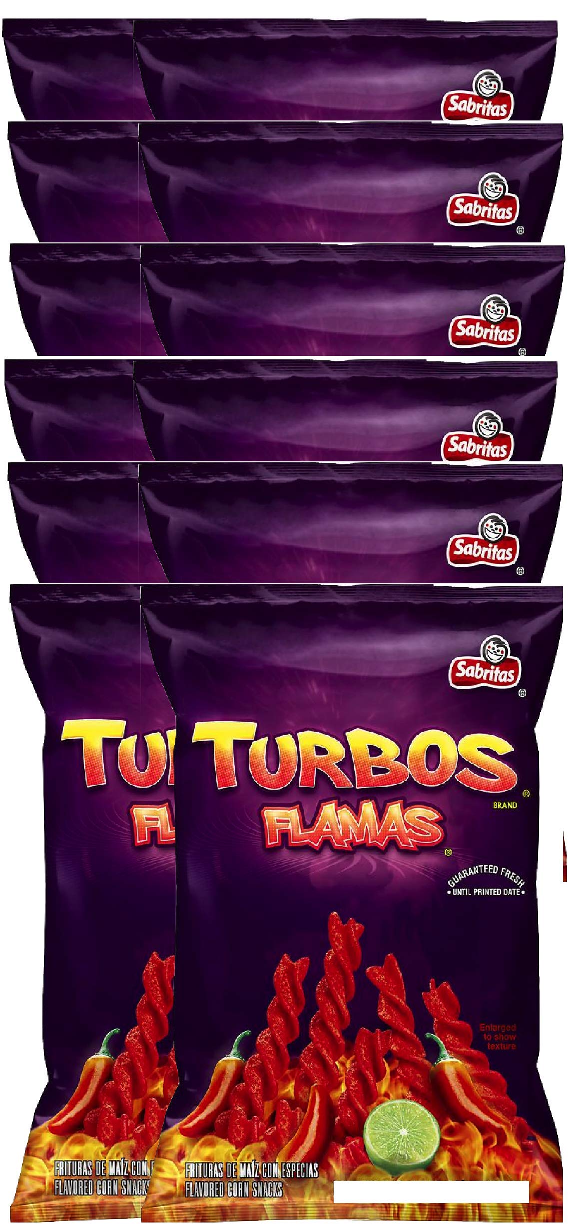 NEW Sabritas Turbos Flamas Net Wt 9.25oz (12)