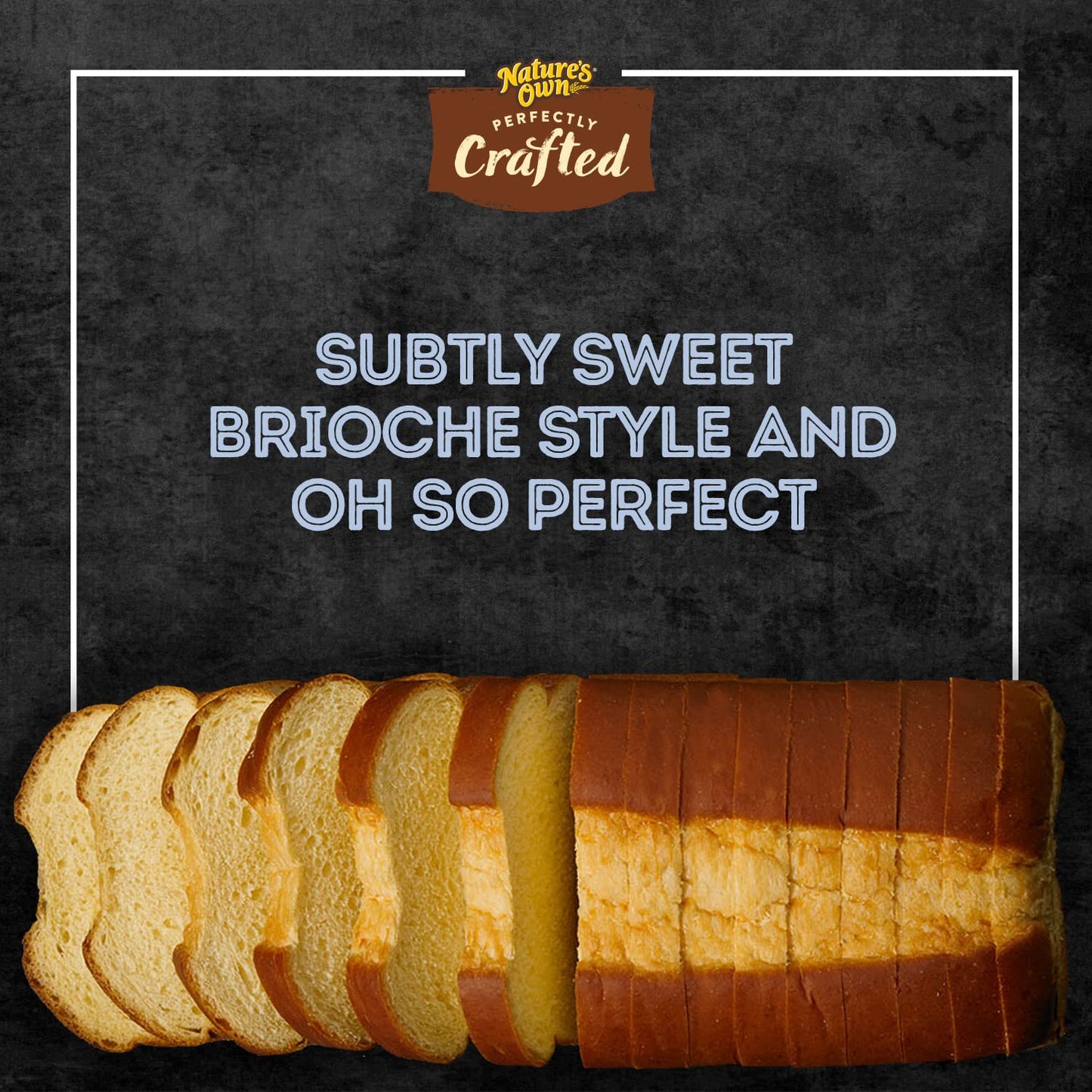 Natures Own Perfectly Crafted Brioche Style Bread, Thick Sliced Non-GMO Brioche Bread, 22 oz Loaf