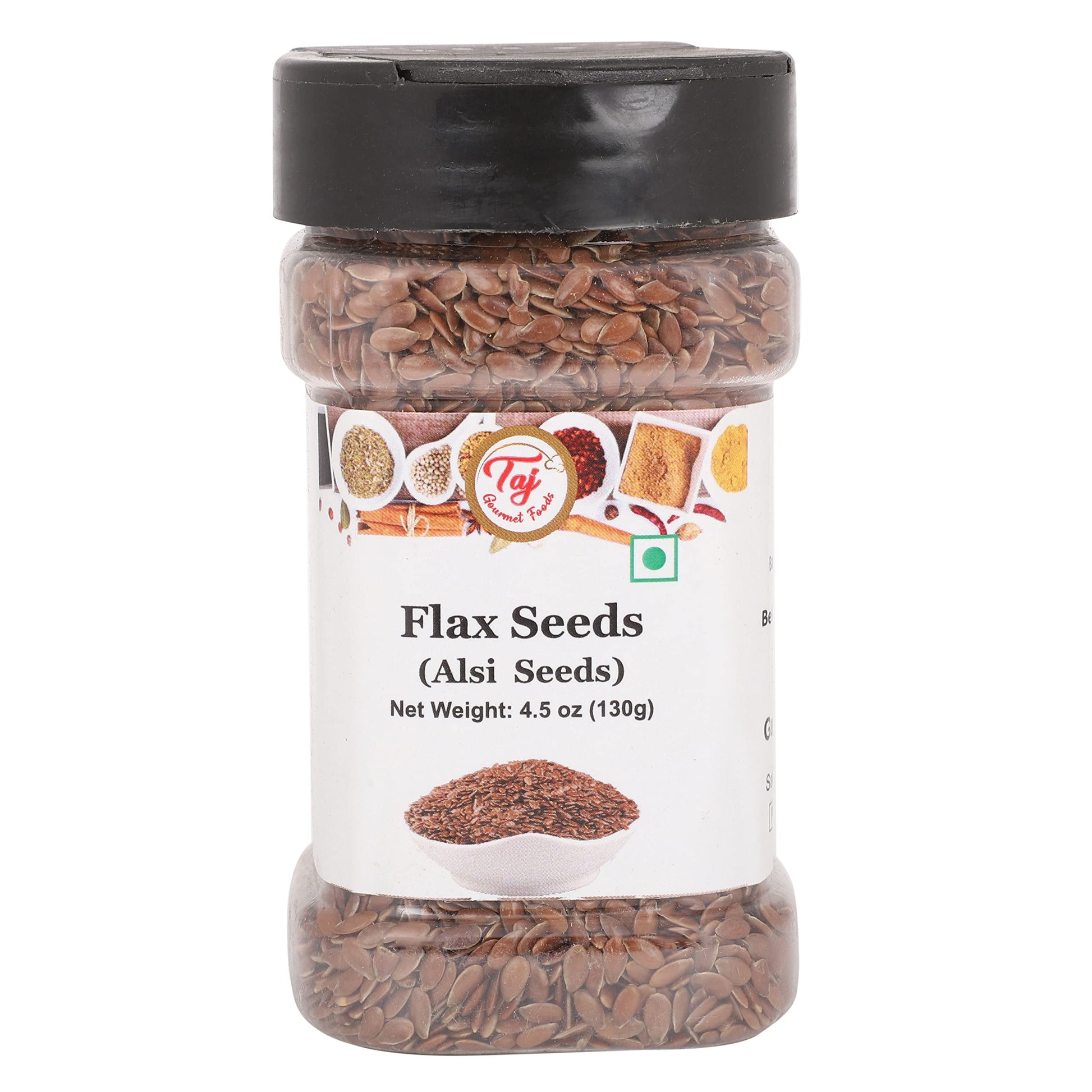 Aj Premium Indian Alsi Flax Seeds (Linseed), 4.5Oz (130G)