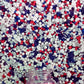 Confect Cake Mate Dessert Sprinkles – Red, White & Silver – Pearl, Star & Heart Shapes – 4.2 Oz – Vegan, Gluten-Free, Dairy-Free