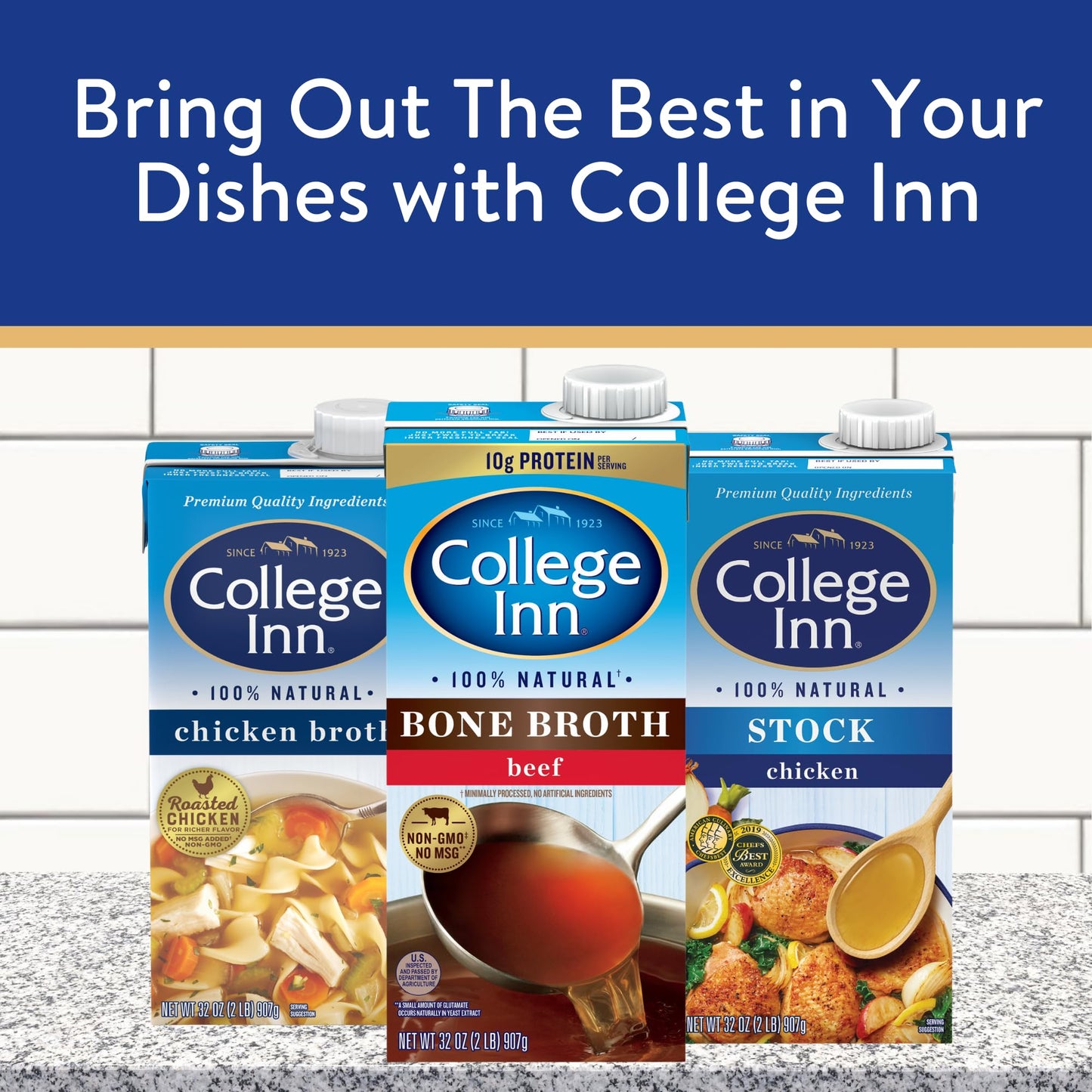 College Inn Organic Chicken Broth, All Natural, 32 Fl Oz (Pack of 12)