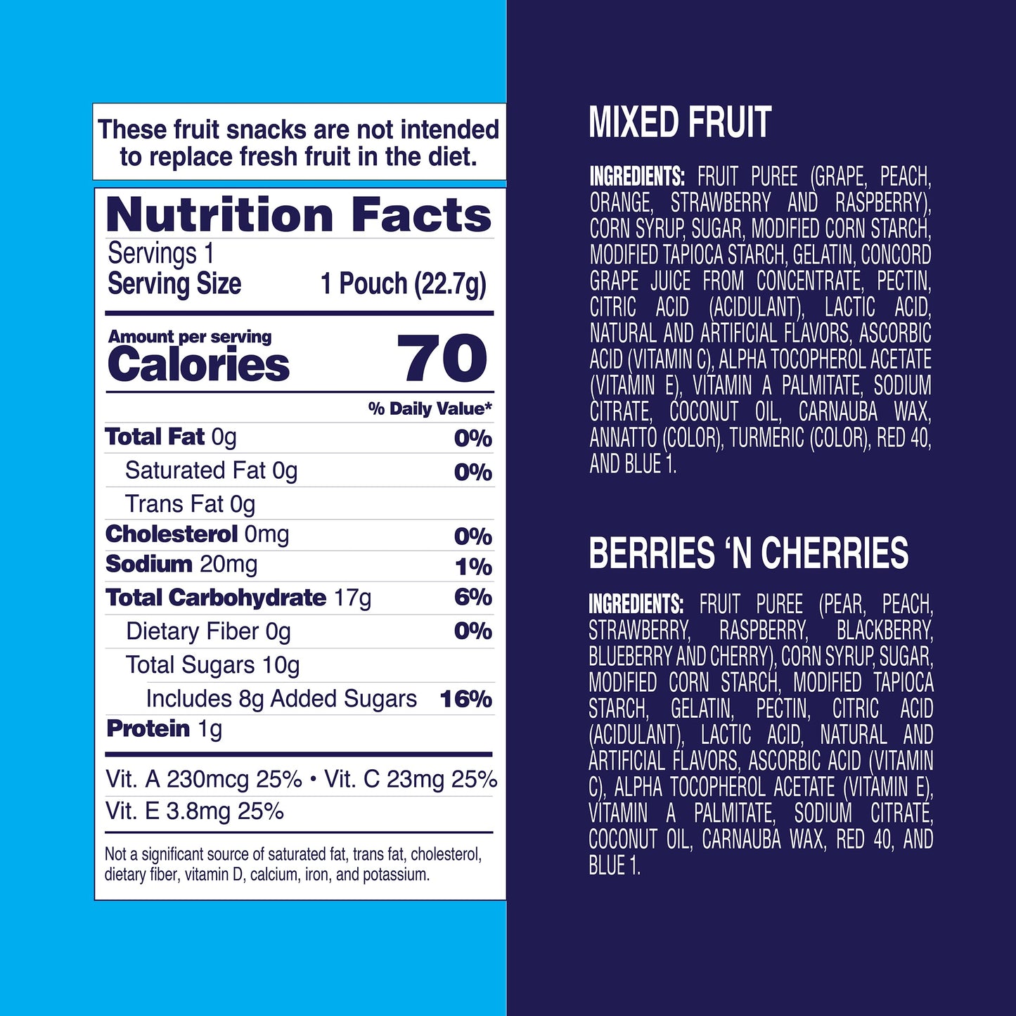 Welch s Fruit Snacks, Mixed Fruit & Berries  N Cherries Variety Pack, Great for School Lunches, Bulk Pack, Stocking Stuffers,