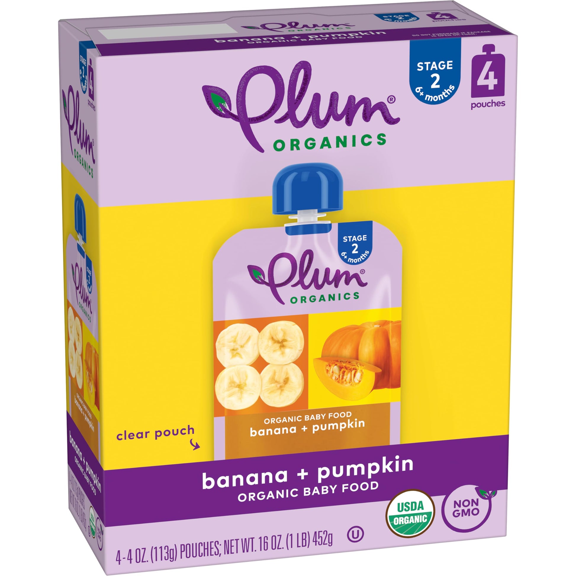 Banana and Pumpkin - 4 oz Pouch (Pack of 4)