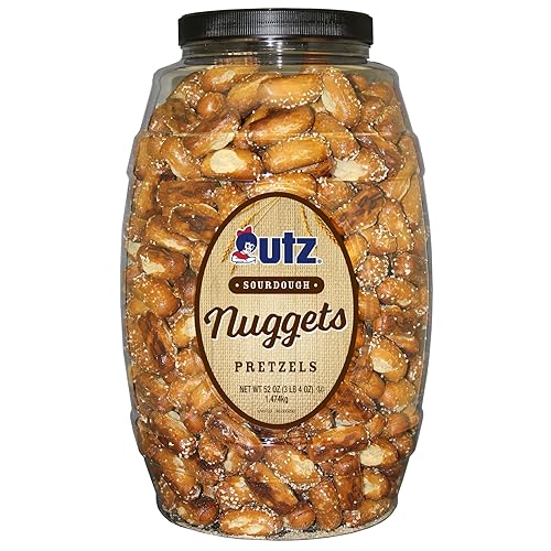 Utz Sourdough Nuggets Pretzels - Bite-Size, Classic Flavor, 52 oz Barrel