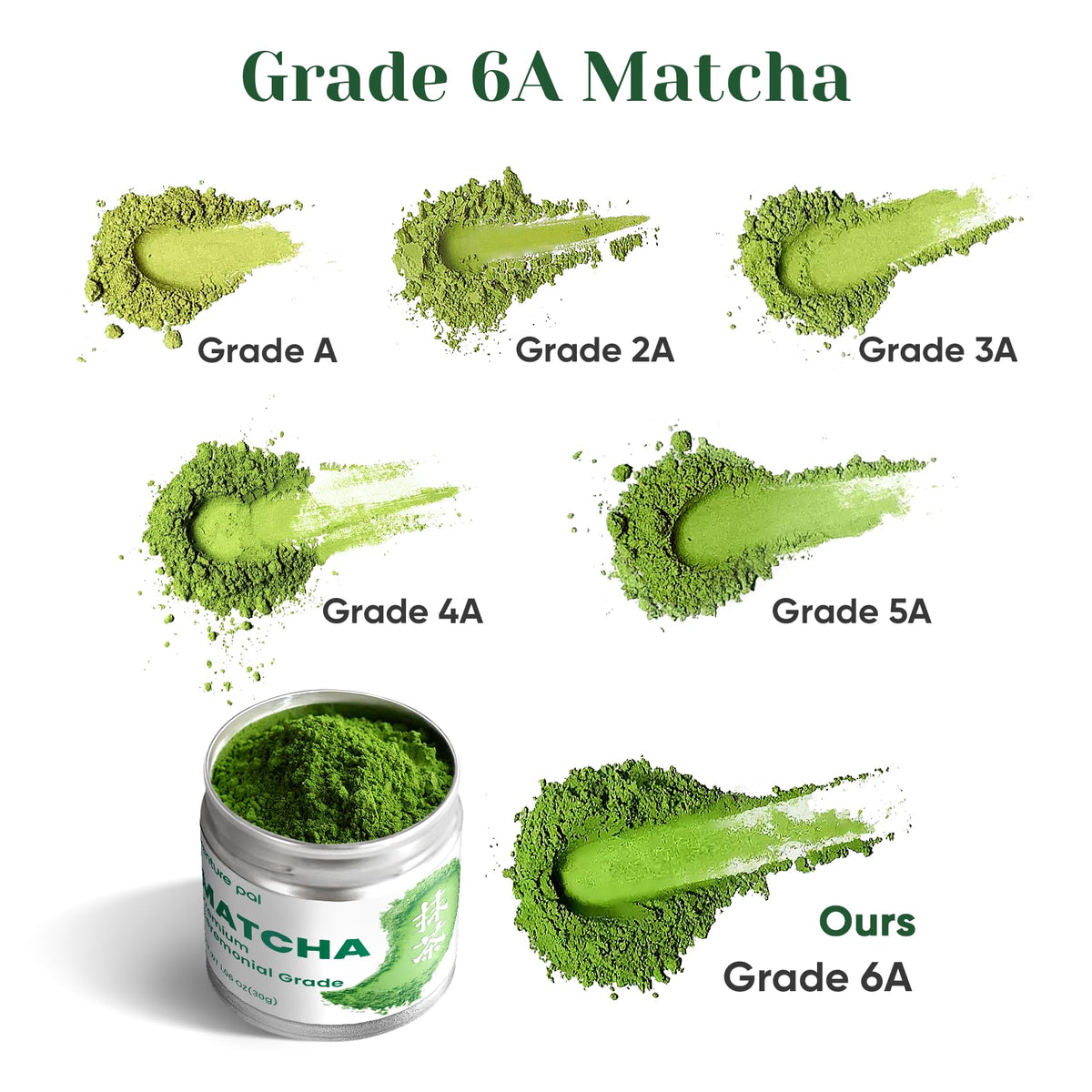 Venture Pal Ceremonial Grade Matcha Powder, Premium First Harvest Green Tea Powder - 100% Pure Matcha Tea, Vegan, Gluten-Free, S