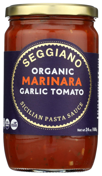 SEGGIANO Organic Garlic Marinara Pasta Sauce, 24 OZ