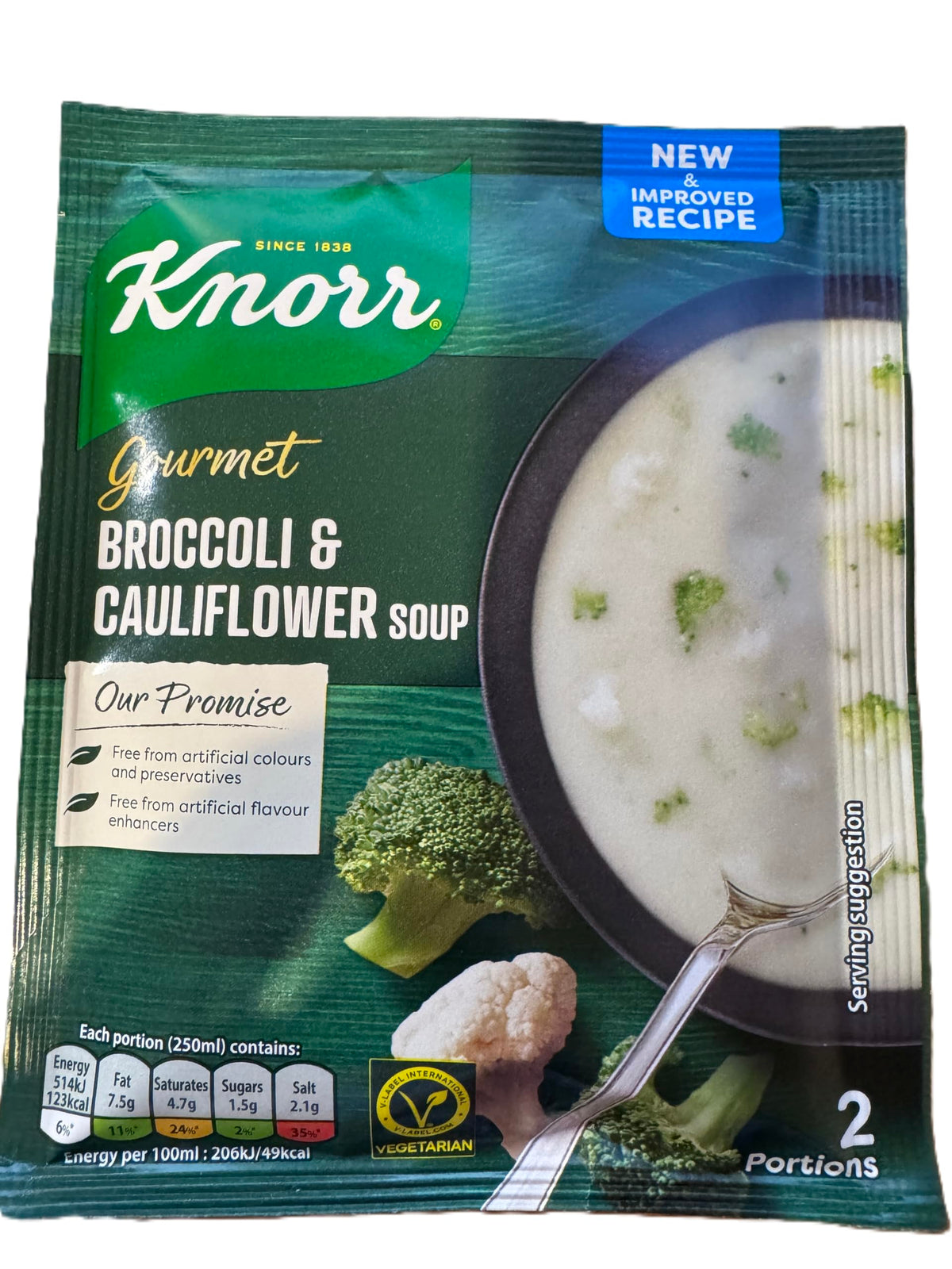 Knorr Gourmet Broccoli & Cauliflower Soup Mix, 51g (1.79oz), Pack of 3, Irish recipe