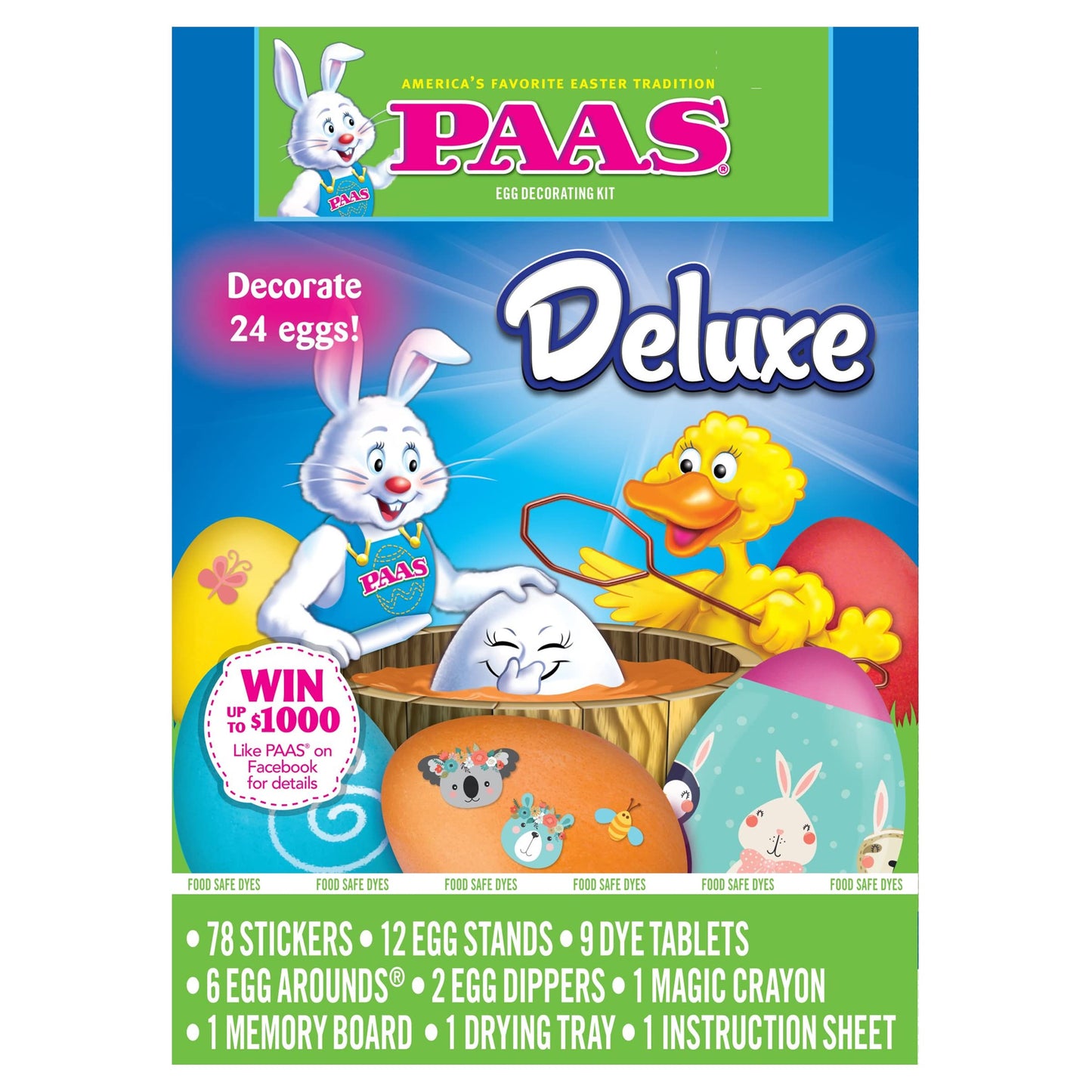 PAAS Deluxe Egg Decorating Kit - Multicolor, Paper Material