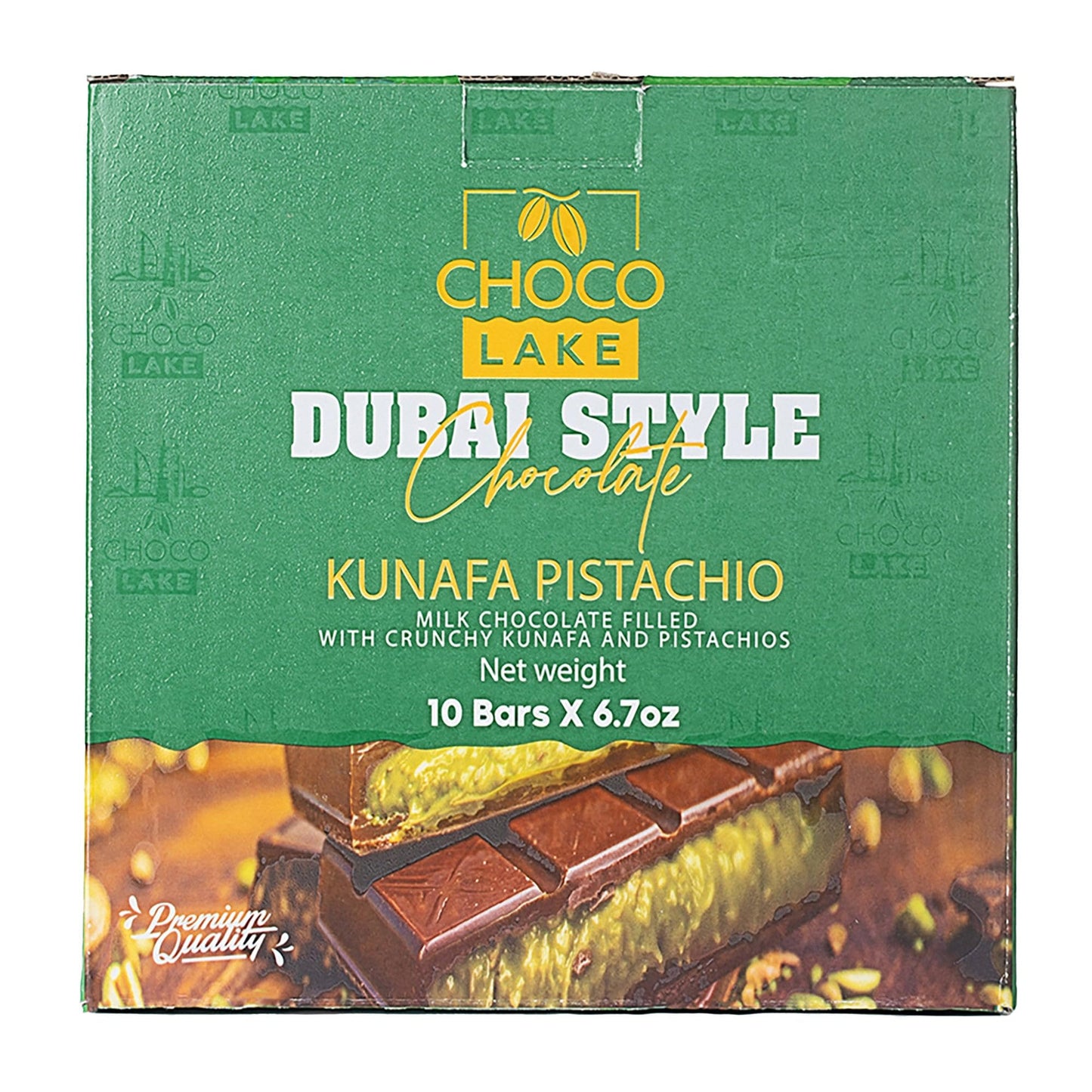 Chocolake Dubai Style Chocolate Bars 10/6.7 Oz