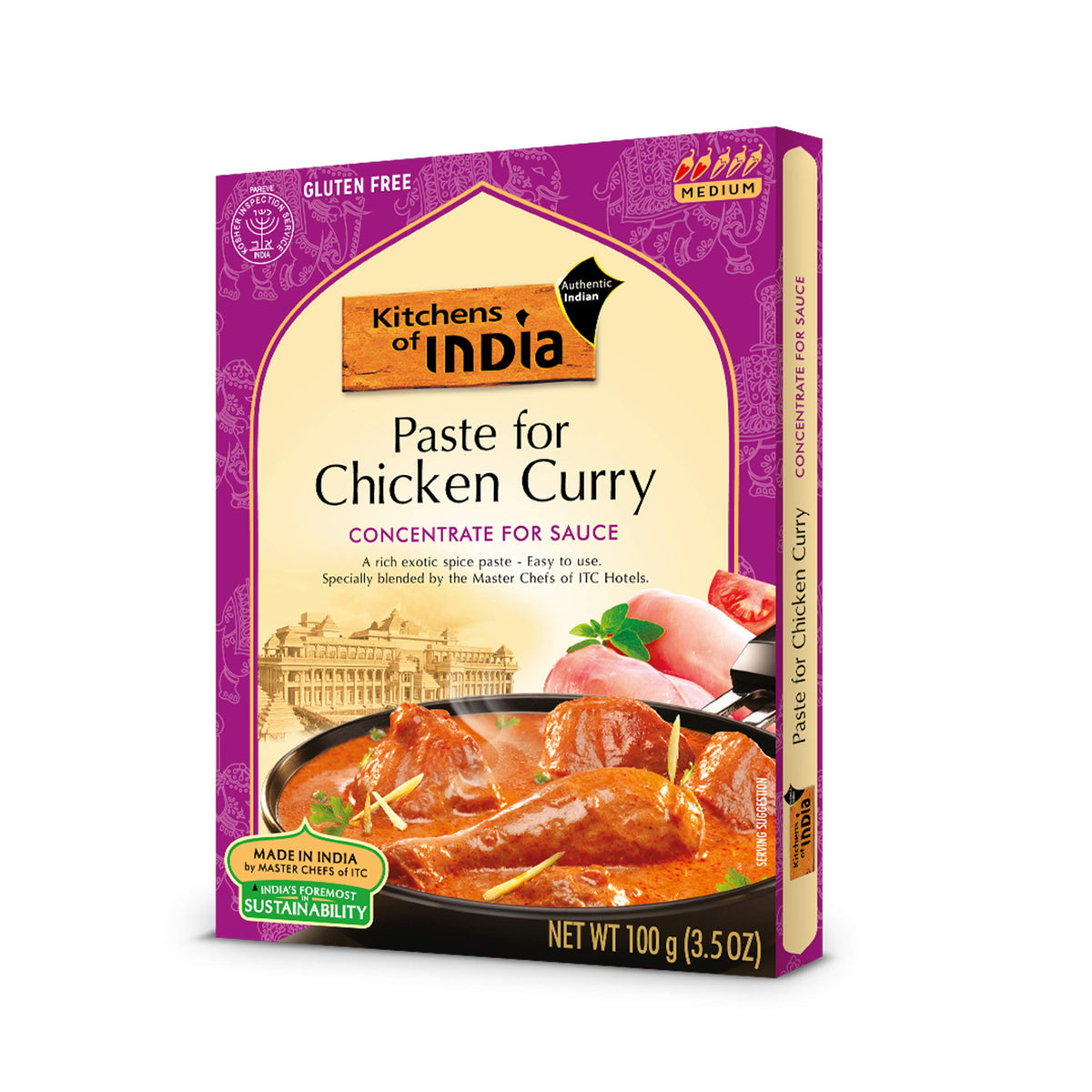 Kitchens Of India Paste for Chicken Curry, 3.5-Ounce Boxes (Pack of 6)