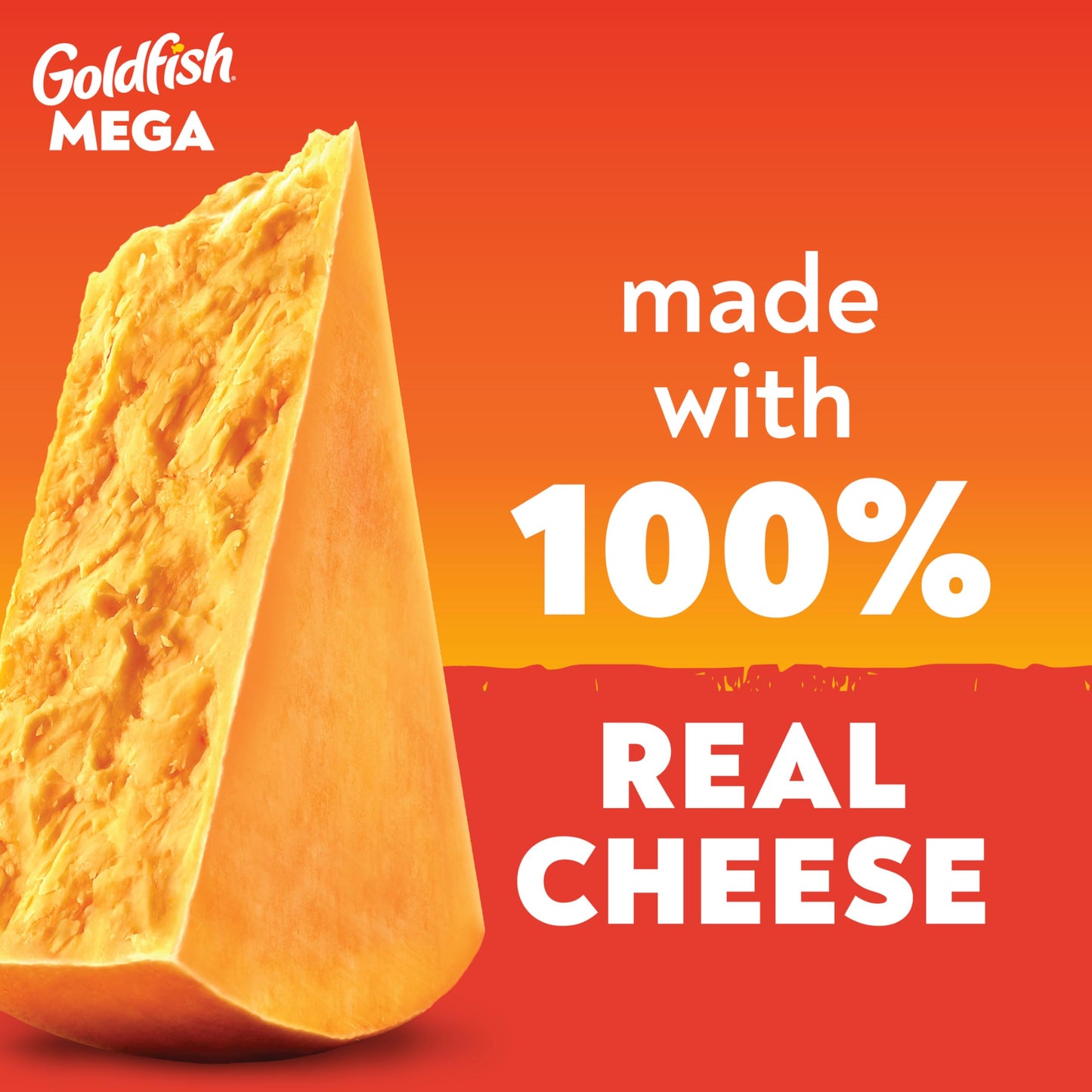 Goldfish Mega Bites, Sharp Cheddar Crackers, 5.9 Oz Bag (Pack of 3)