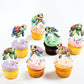 Ercadio 30 Pcs Double Sided Turtles Cupcake Toppers For Baby Happy Birthday Party Cake Sea Animals Baby Shower Party Picks For S