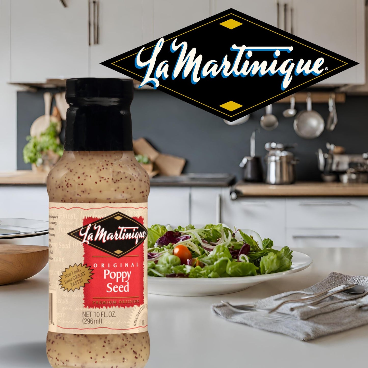 LA MARTINIQUE Poppy Seed Dressing 10 Ounce Bottle (Pack of 1)
