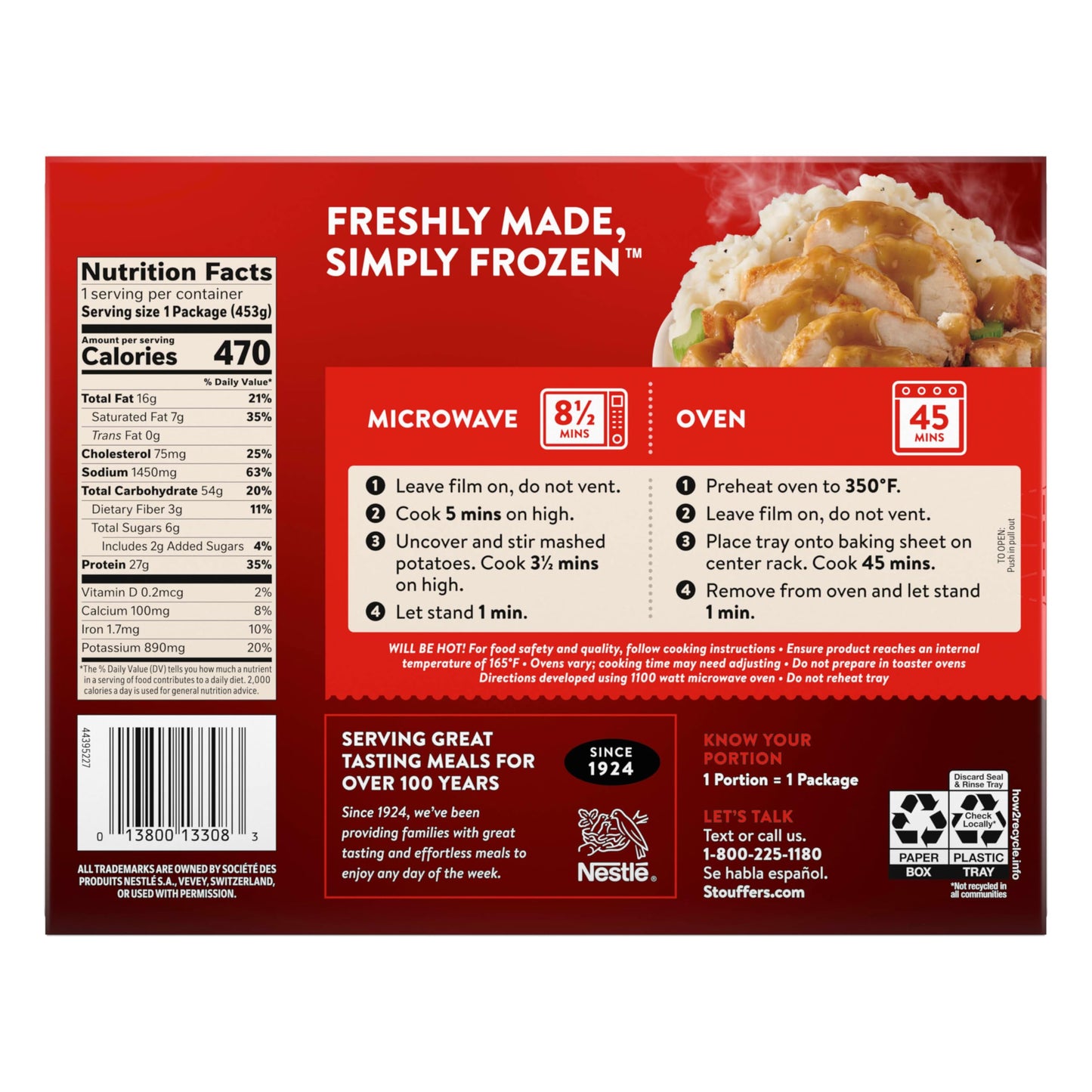 Stouffers Roast Turkey Dinner Frozen Meal