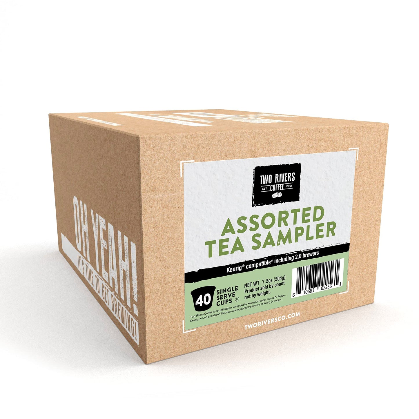 Two Rivers Assorted Tea Sampler for Keurig K-Cup malt-inspired, 40 Count, Assorted Variety