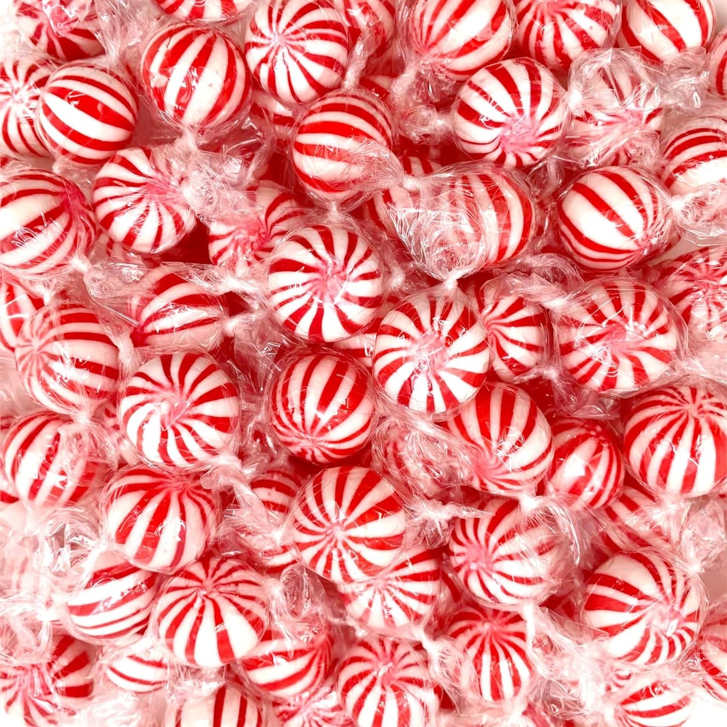 Peppermint Hard Candy 5 Pound Bulk Jumbo Peppermint Candy Balls  Approx 250 Individually Wrapped Mint Balls for Office Bowls  Christmas Candy Jars  and Holiday Party Favors