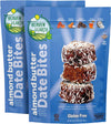 Heaven & Earth Gluten Free Chocolate Covered Almond Butter Date Bite Truffles with Coconut Flakes 5.25oz (2 Pack) Dairy Free, Al