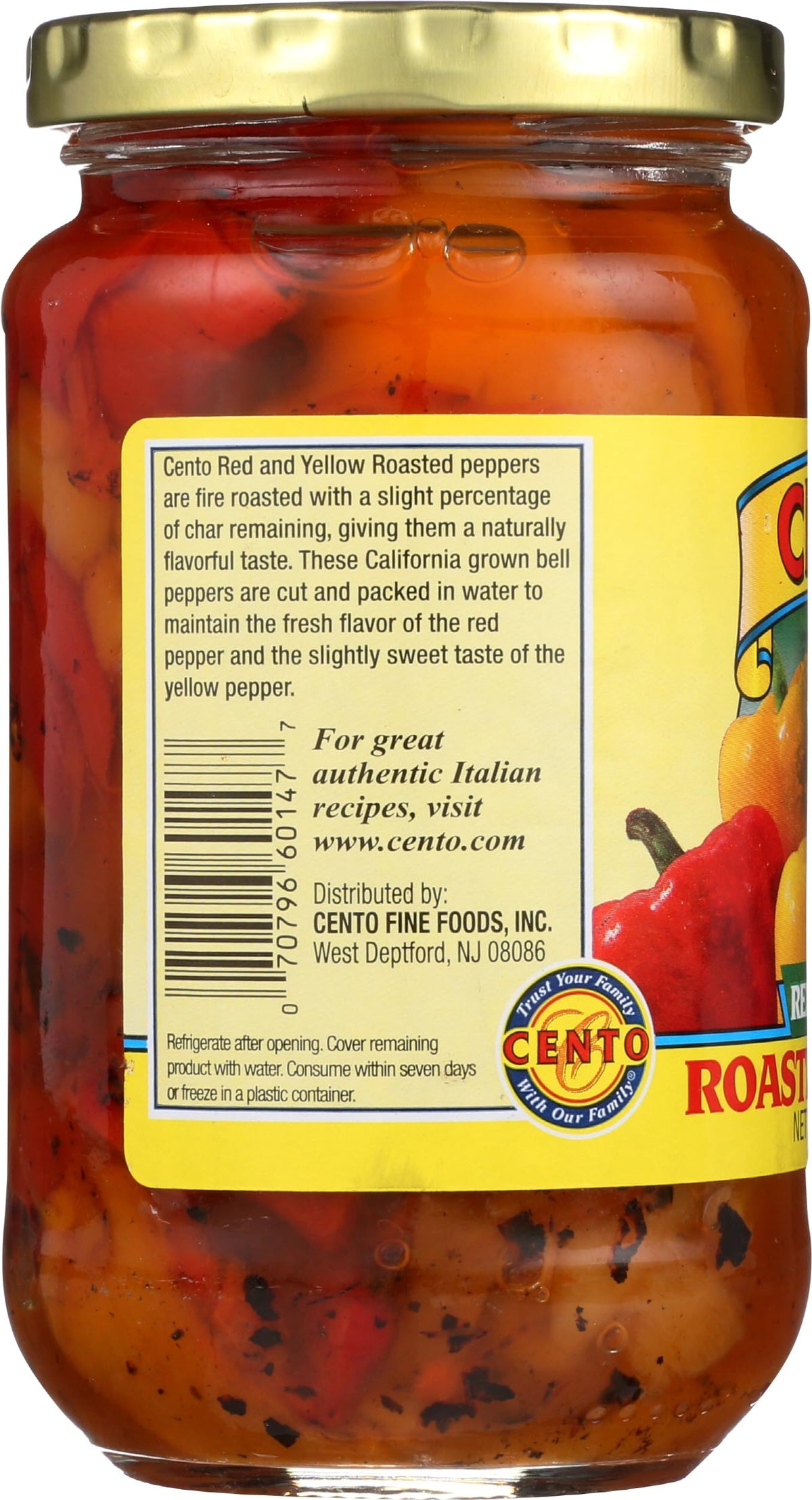 CENTO FOODS Peppers Red Yellow Roasted, 12 OZ