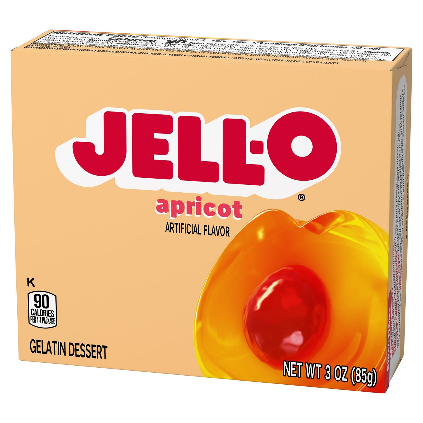Jell-O Gelatin Dessert, Apricot Flavor, 3 Ounce (Pack of 2)
