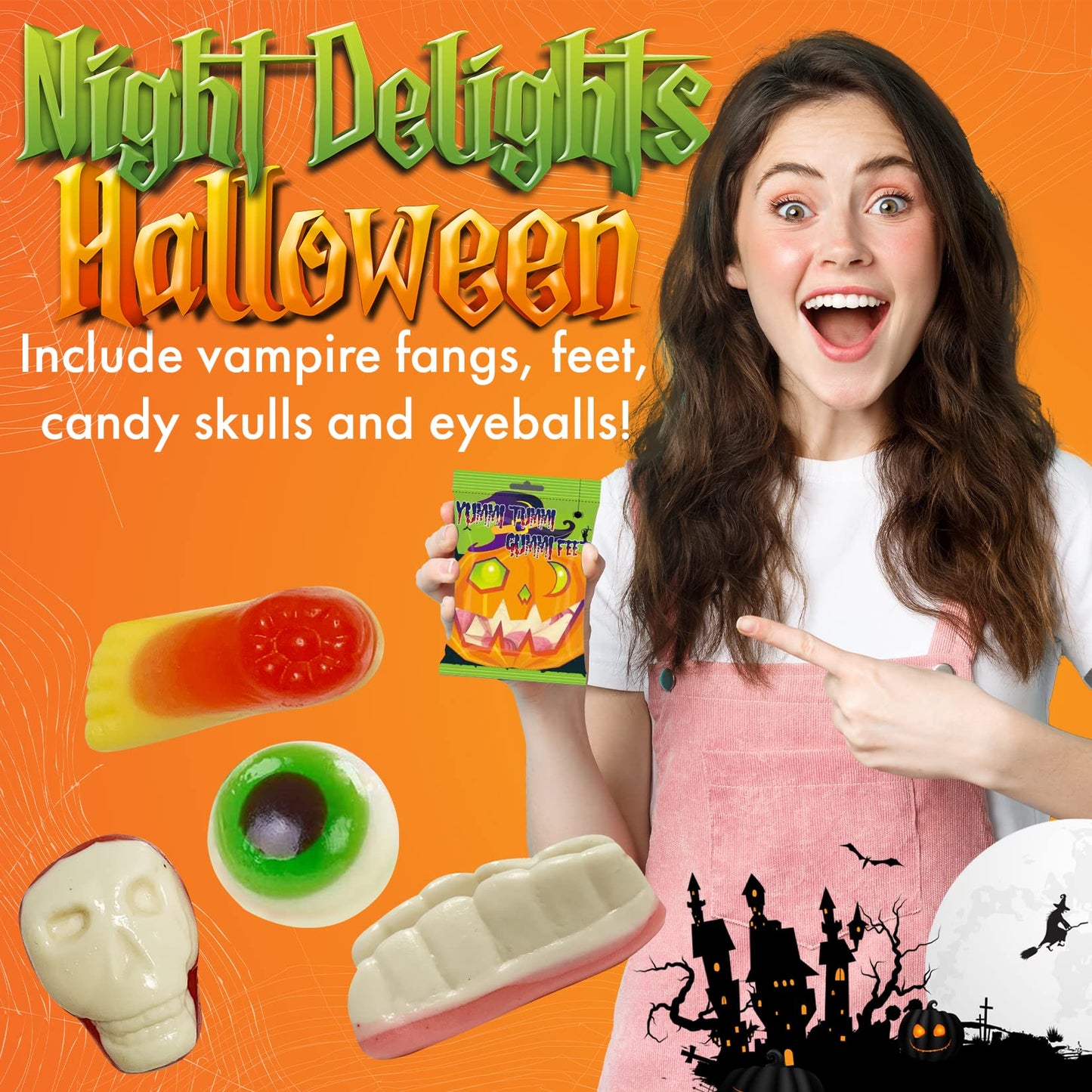 Fusion Select 1 Pack Halloween Eyeball Gummy Candy Spooky Gummies Candy Food Snacks - Creepy Party Bag Favors For Trick Or Treat