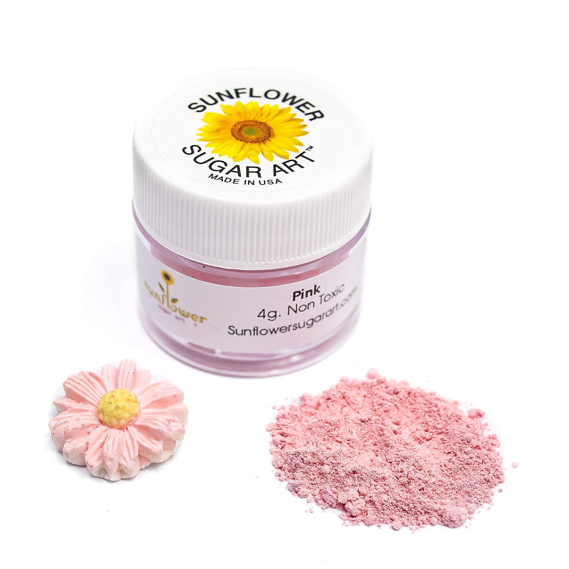 Pink Petal Dust | Light Pink Matte Powder | enhanced Decoration Dust for Cake Accessories | Sugar Fondant Powder | DIY Crafting | Non-Toxic | Pigmento Rosa | 4 Grams